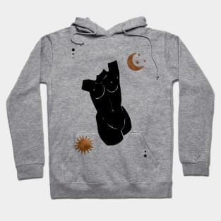 Astro Celestial Feminine Women Figure Prints Hoodie